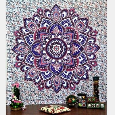 Datura tapestry 200cm polyester wall tapestry Indian elephant tapestry Lotus Yoga Mat home decoration carpet