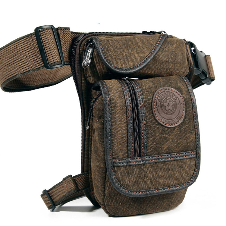 Multifunctional casual men's wear-resistant canvas belt bag