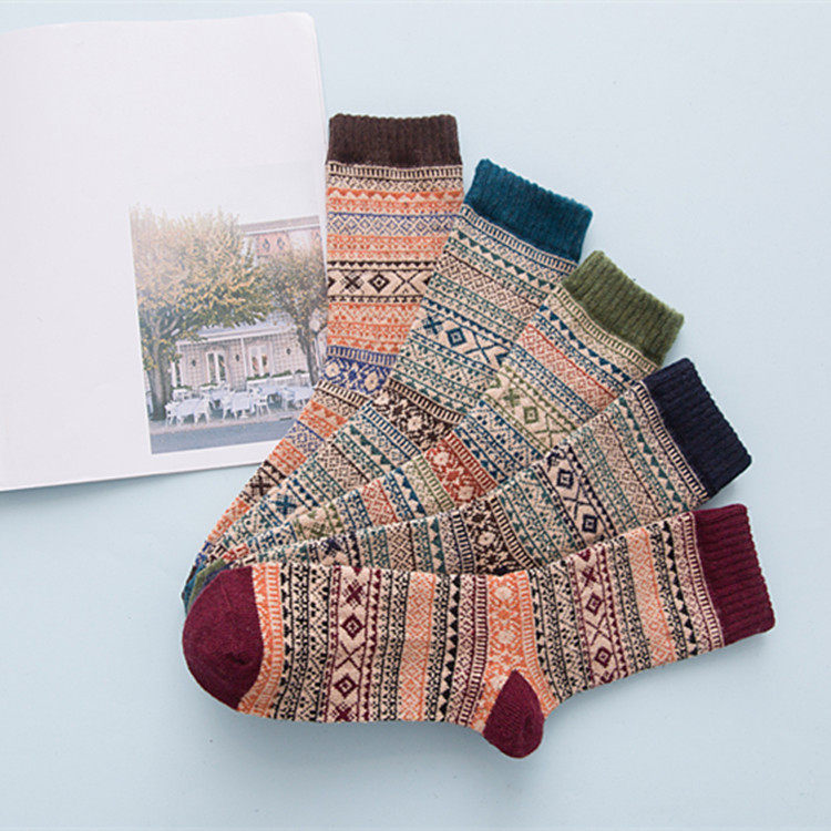 Warm Stripe Wool Socks Casual Sock Business Socks