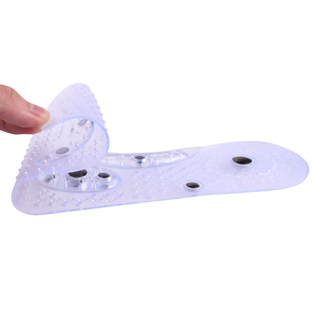 Magnet magnetic plus elastomer transparent silicone massage insole health massage insole magnetic therapy anti-fatigue