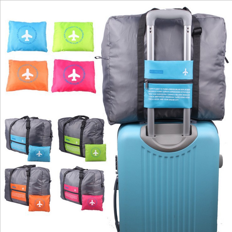 Large Capacity Foldable Travel Bag Nylon Waterproof Gym Duffel Bag Folding Traveling Clothes Storage Organizer