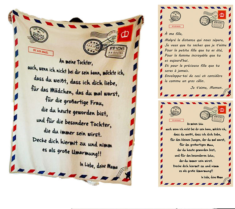 Envelope letter writing blanket can be customized