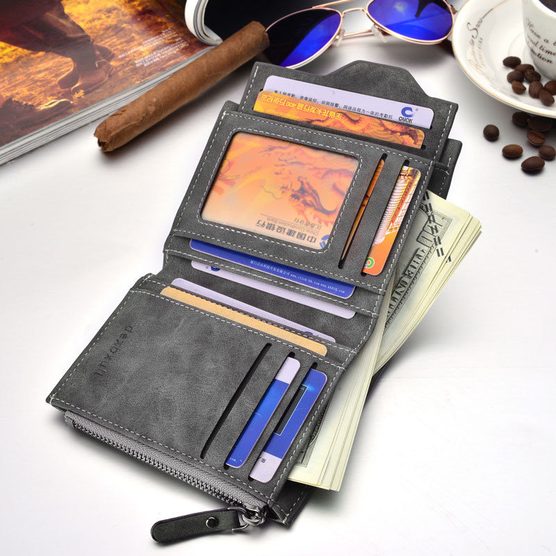 New men's short multifunctional Wallet Card Wallet Vintage multi personality card bag purse spot