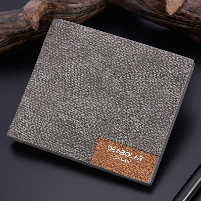 2022 new men's short wallet day Korean version of the ancient youth walletthin male cross money leather wholesale