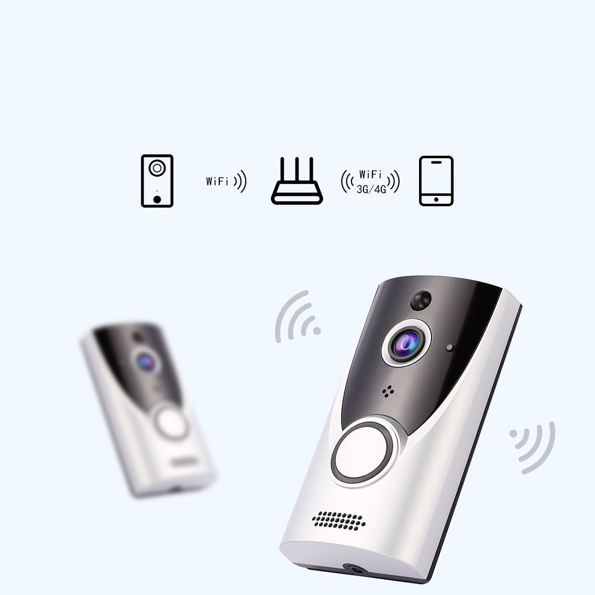 Wireless WiFi Video Doorbell Camera Intercom IR Smart Home Security Door Bell