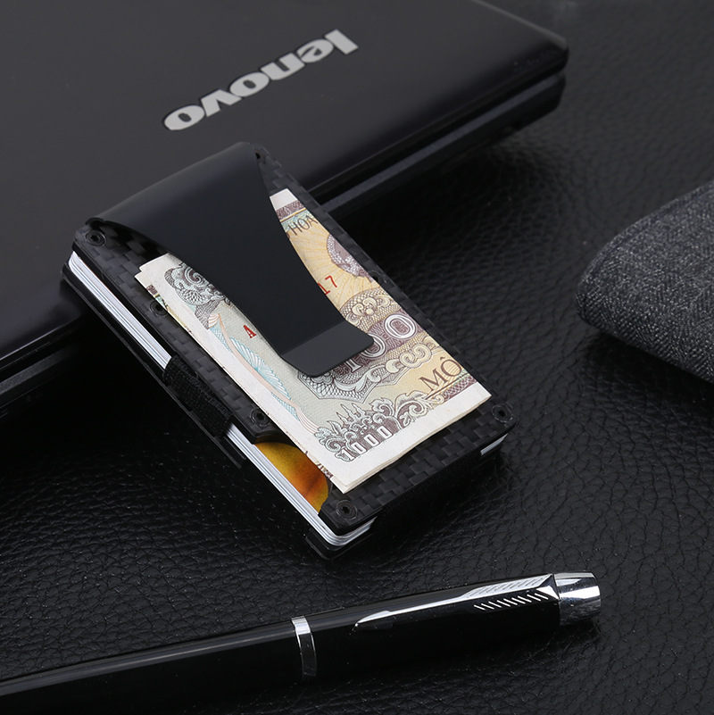 Wishlist  Carbon fiber RFID anti-magnetic card package aluminum bank card credit card card business card holder wallet European and American metal wallet
