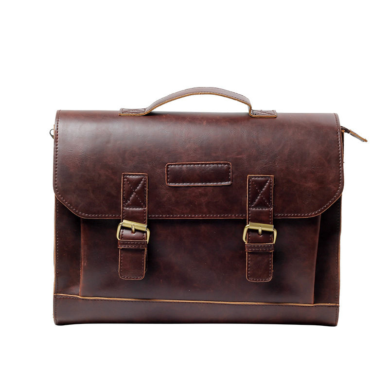 The original design of explosion models 2022 male package business package Crazy Horse Leather Handbag briefcase men's classic single shoulder bag