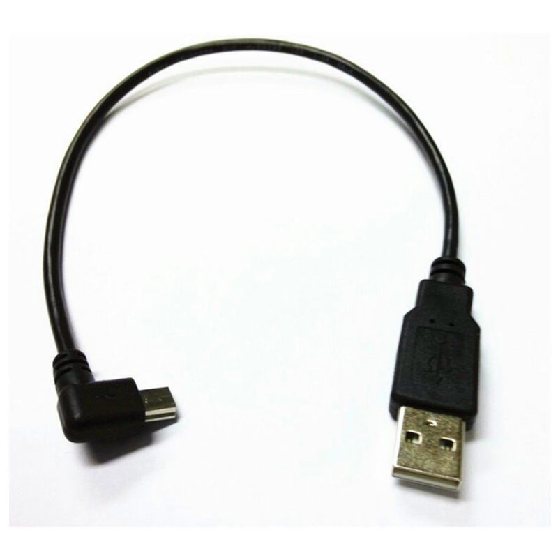 USB Mini 5Pin 5P Right angle Male to USB 2.0 A Male Plug Cable 0.2m Power Charger Cable for Chromecast