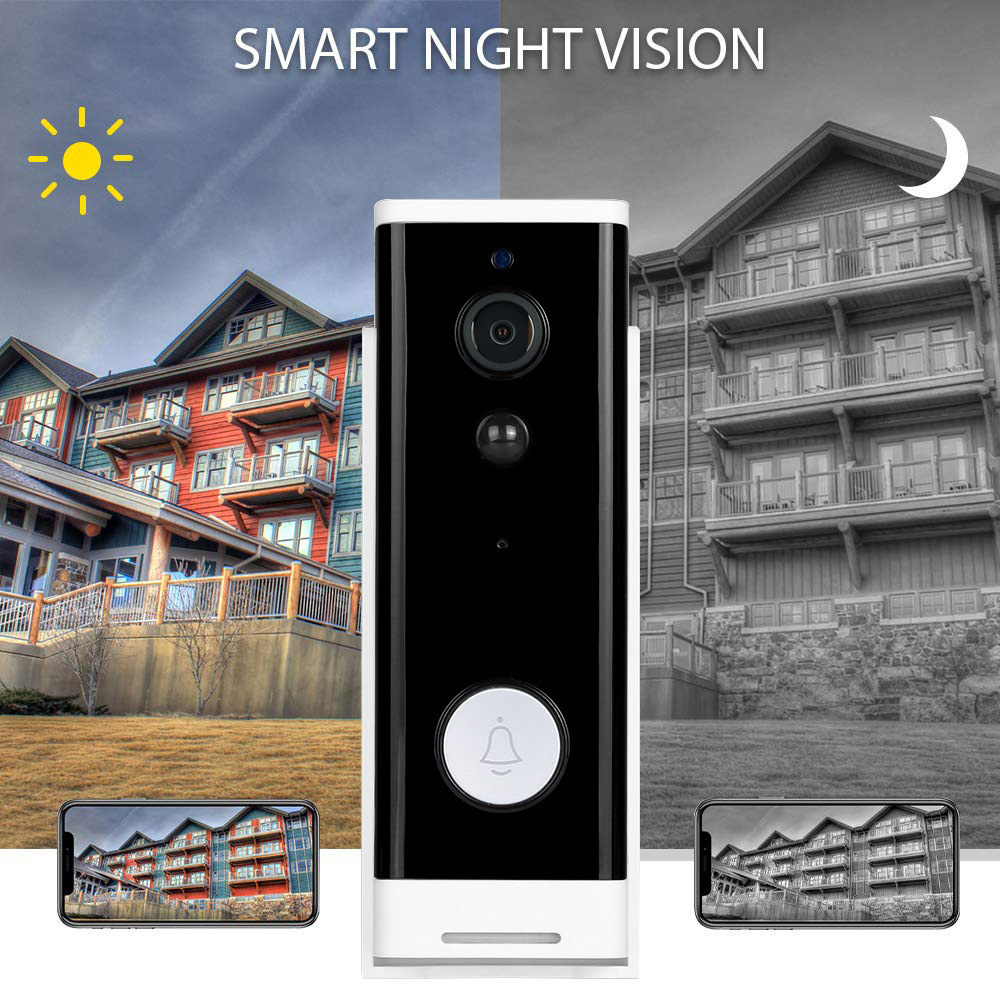 WiFi Video Doorbell 1080P 166° Wireless Video Smart Doorbell Security Home Door Bell Ring