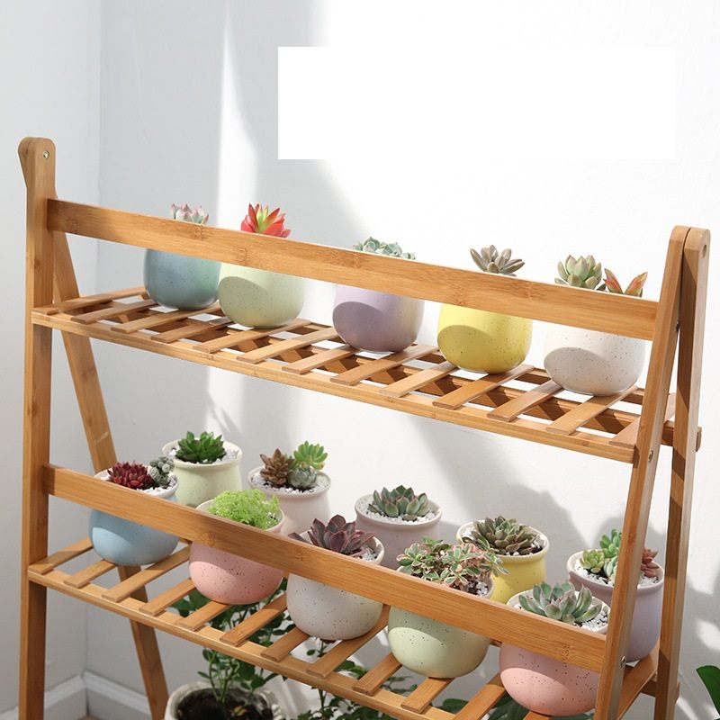 Buy quality 2/3/4 Tiers Plant Flower Pot Storage Organizer Shelf Bamboo
