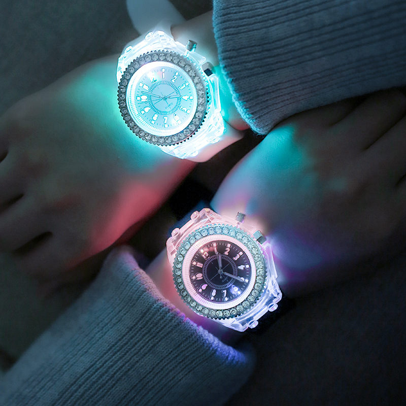 Led Harajuku silicone creative fashion trend male and female students couple jelly watches