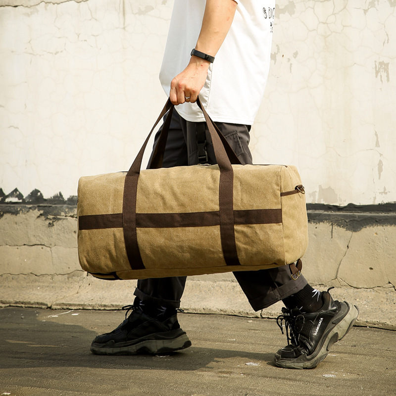 Large capacity sports leisure bag travel bag men's short trip LUGGAGE BAG canvas bag boarding bag