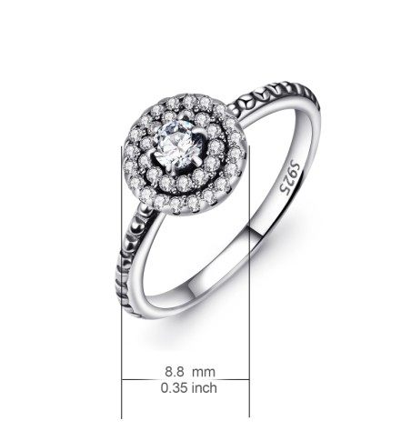 925 Sterling Silver Diamante Ring