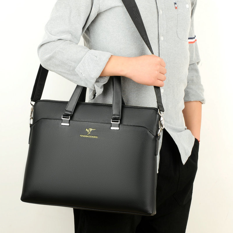 Kangaroo, male bag handbag business briefcase single shoulder bag new men's bags simple