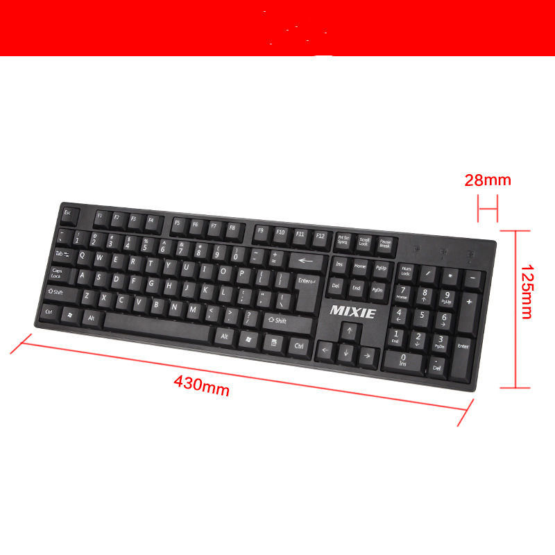 MIXIE X2 USB Wired Waterproof Business Office Keyboard and 1000DPI Office Mouse for PC Laptop