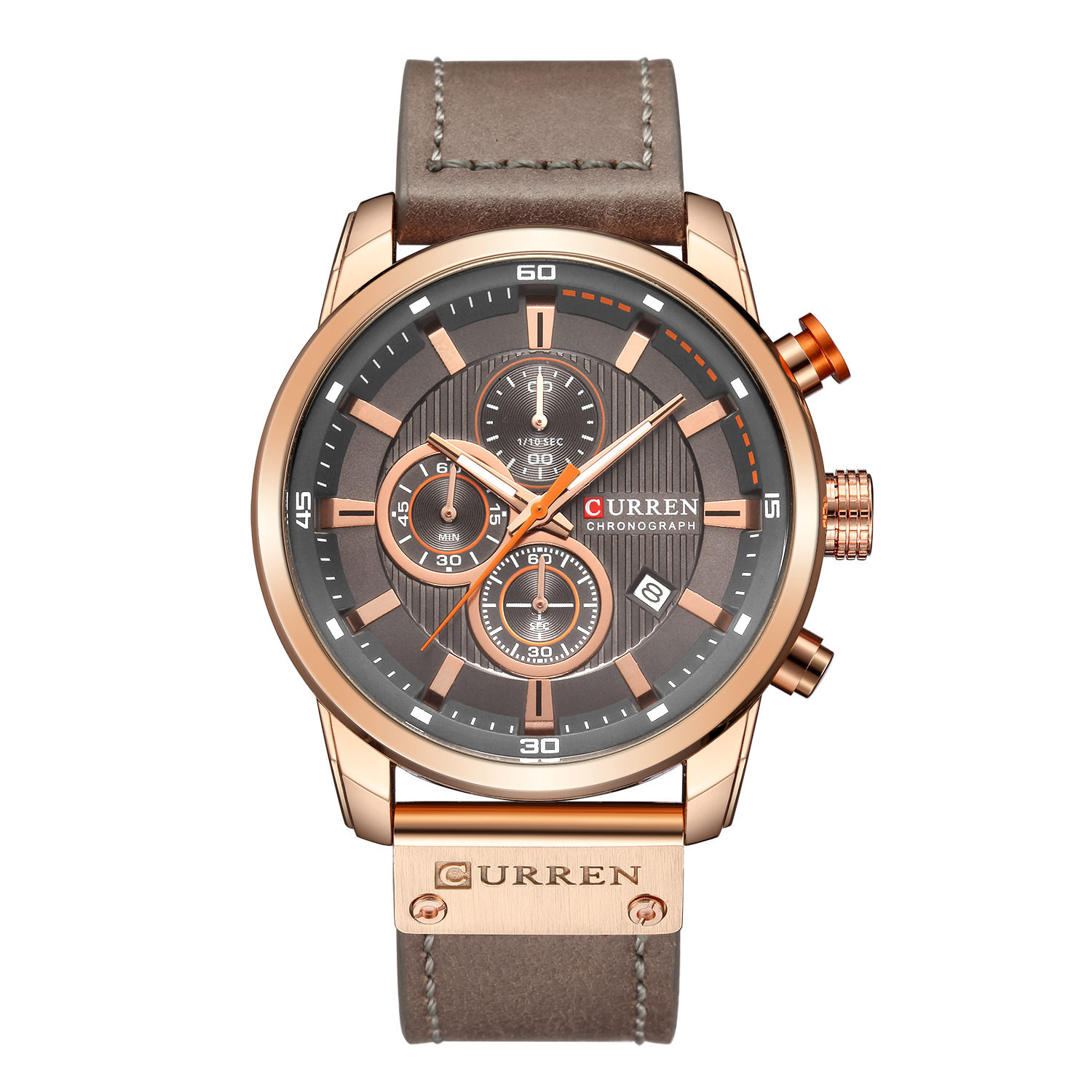 Men Waterproof Chronograph Sport Military Male Clock Top Brand Luxury Leather Man Wristwatch