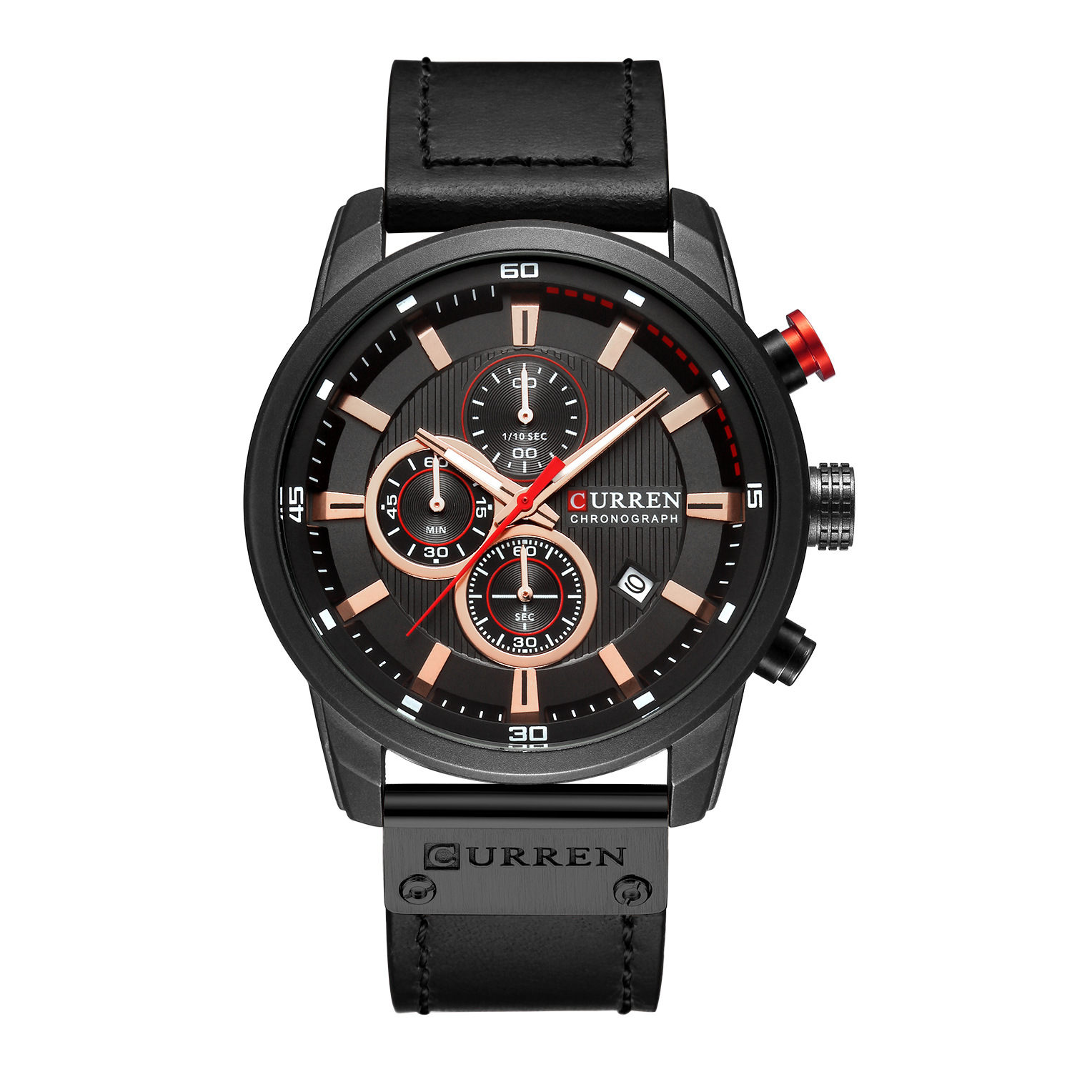Men Waterproof Chronograph Sport Military Male Clock Top Brand Luxury Leather Man Wristwatch