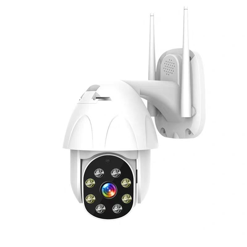 8LED WIFI IP Camera 1080P IP66 Waterproof Night Vision Pan Tilt Security IR Cam Two-way Radio Camera