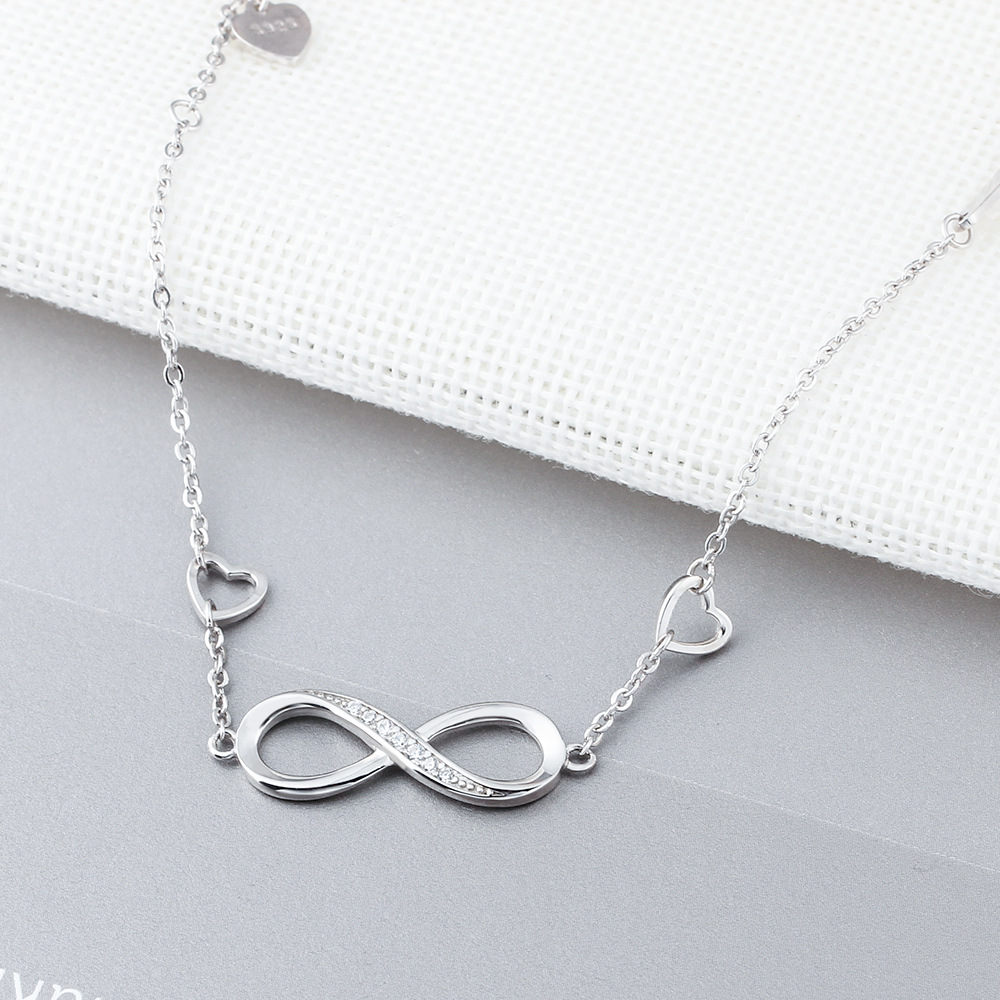 Infinite Love 925 Sterling Silver Bracelets For Women Wedding Adjustable Bracelets & Bangles Anniversary Gift Jewel