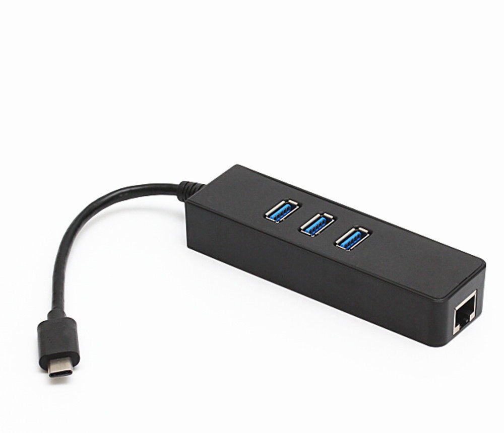 USB 3.0 to 3 Port USB 3.0 Hub Adapter 10GBit/s Gigabit Ethernet for Laptop PC
