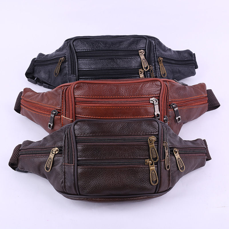 Men's backpack outdoor multi-functional Leather Backpack fashion sports chest stalls running Jianghu male bag manufacturer wholesale