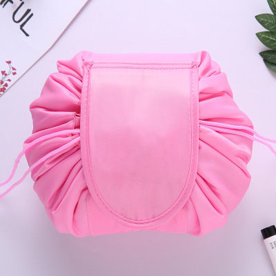 Portable waterproof drawstring cosmetic bag