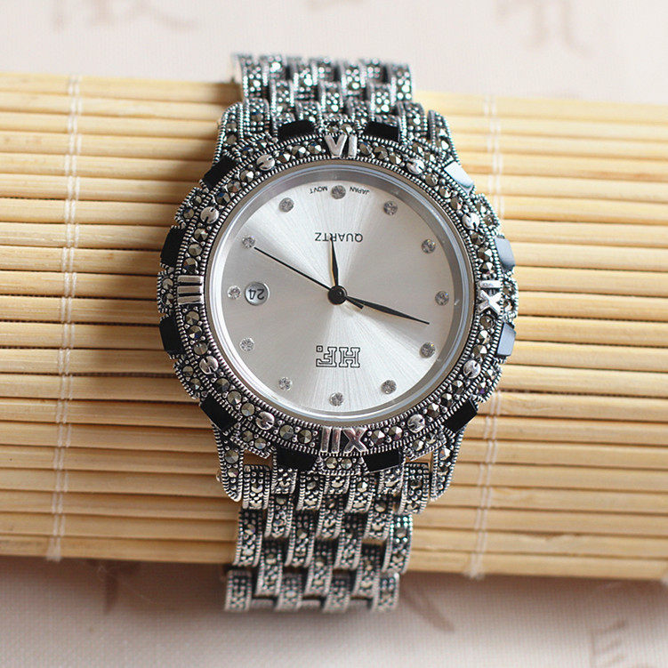 Character silver S925 silver jewelry wholesale, Thailand craft Sterling Silver man Quartz Bracelet Watch