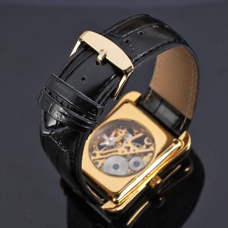 Winner men's fashion casual Swiss hollow manual mechanical watch