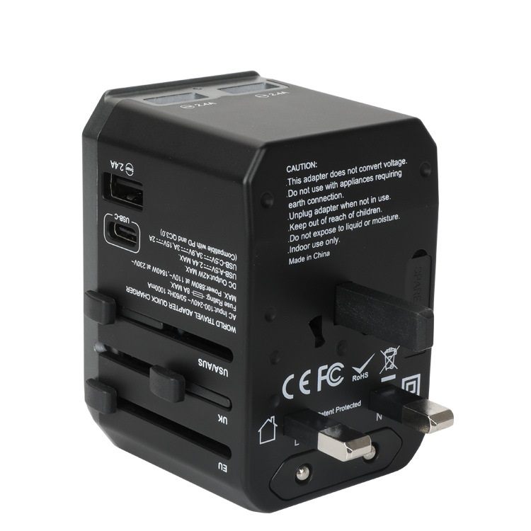 Wontravel JY 308PRO 45W 3 USB PD QC 3.0 Multifunction Worldwide Travel Charger Converter Adapter Plug