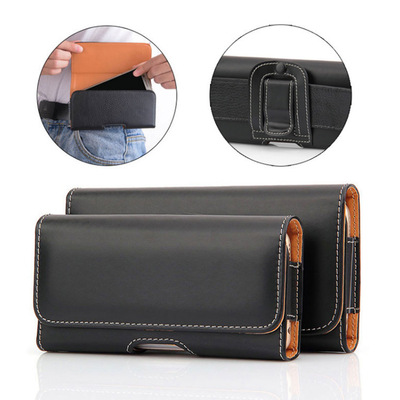 Outdoor Men's Cell Phone Pockets, Cross-style Cell Phone Pockets, Belts, Waist Pockets, PU Leather Protective Sleeves