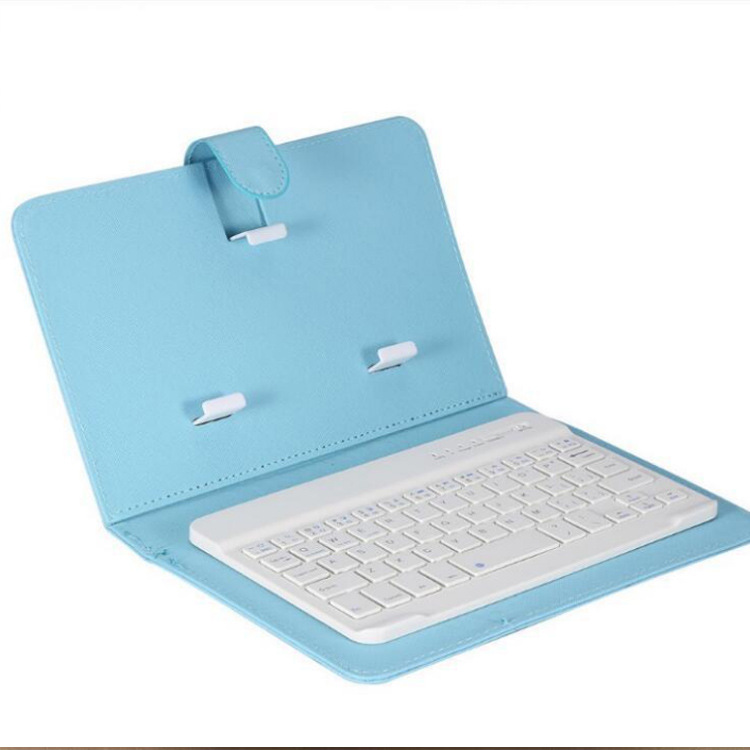 Portable PU Leather Wireless bluetooth Keyboard Case Holder For Smartphone Tablet