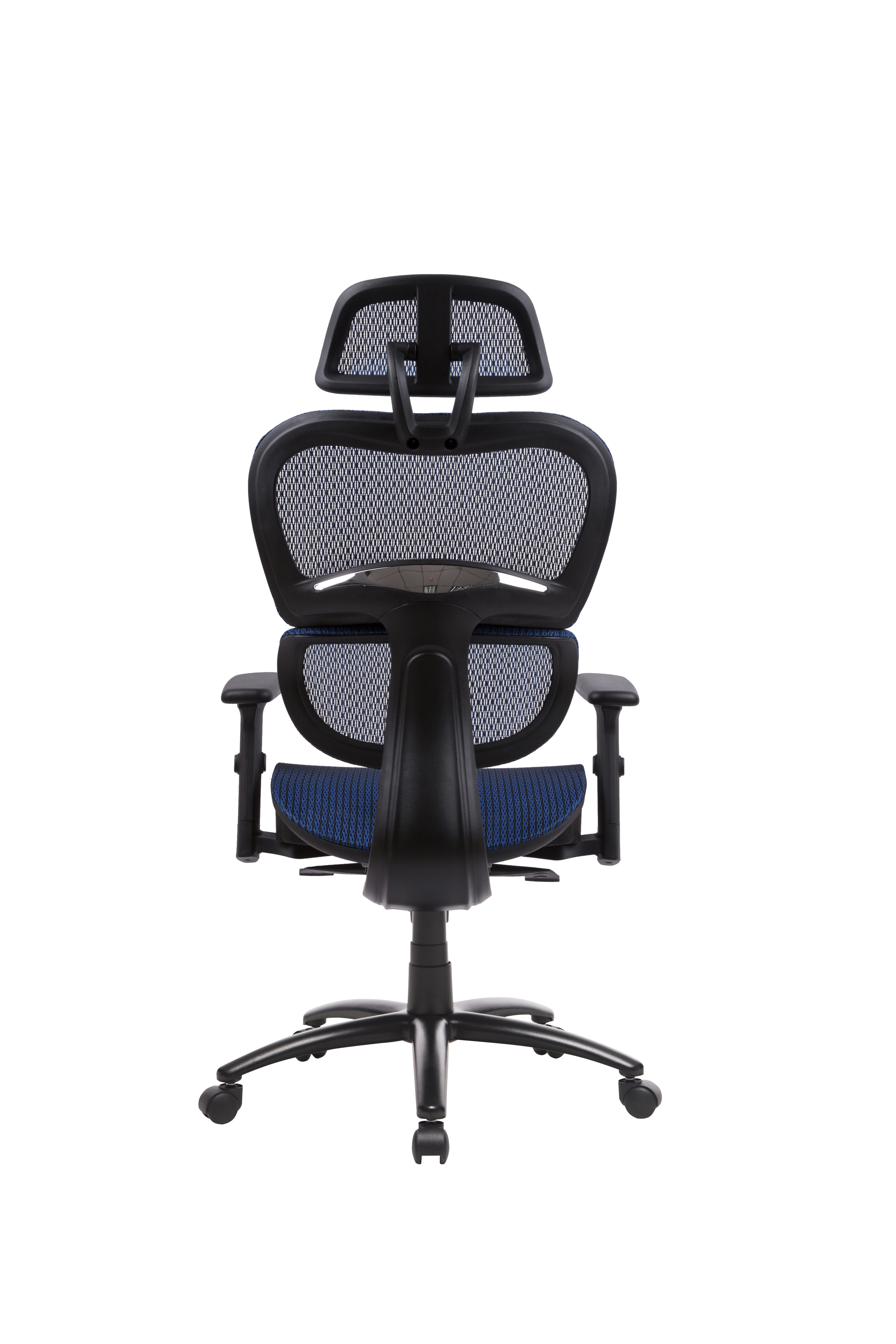 Ergonomic Office Chair Mesh Chair Computer Chair Desk Chair High Back Chair with Adjustable Headrest and Armrest-blue