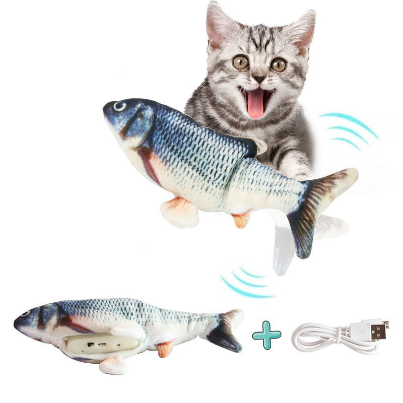 USB Charging Electronic Simulation Fish Catnip Toy fot Cat