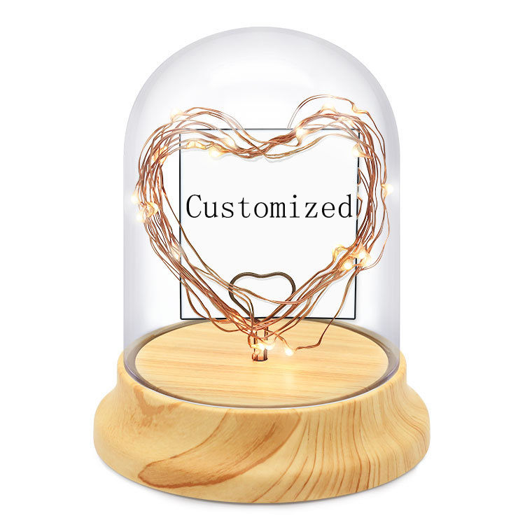 Beautiful Glass Cover Photo LED Light USB Home Bedroom Atmosphere Light