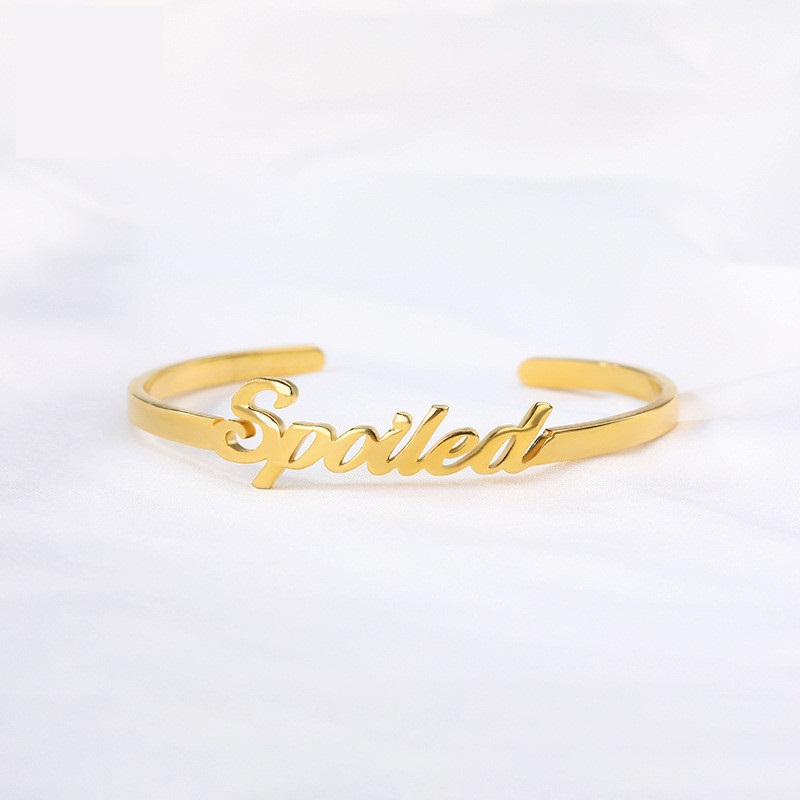 Jewelry Manufacturers Custom Stainless Steel Gold-plated Bracelets Name Letters Private Exclusive Custom Bracelets For Men And Women