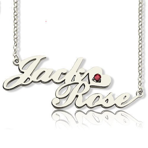 S925 Brand Word Inlaid Jewelry Personalized Name Custom Necklace Jewelry Factory Wholesale
