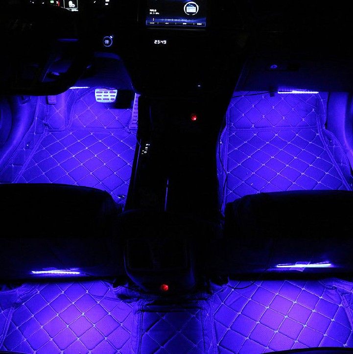 Wireless Remote Car RGB Lights LED Strip Neon Lamp Decorative Atmosphere Lights