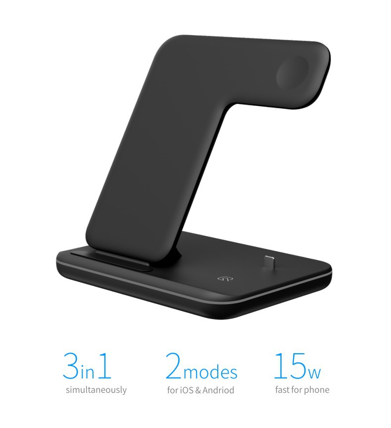 New Three-in-one Wireless Charger For IPhone12 15W Compatible Watch Headset Wireless Charging