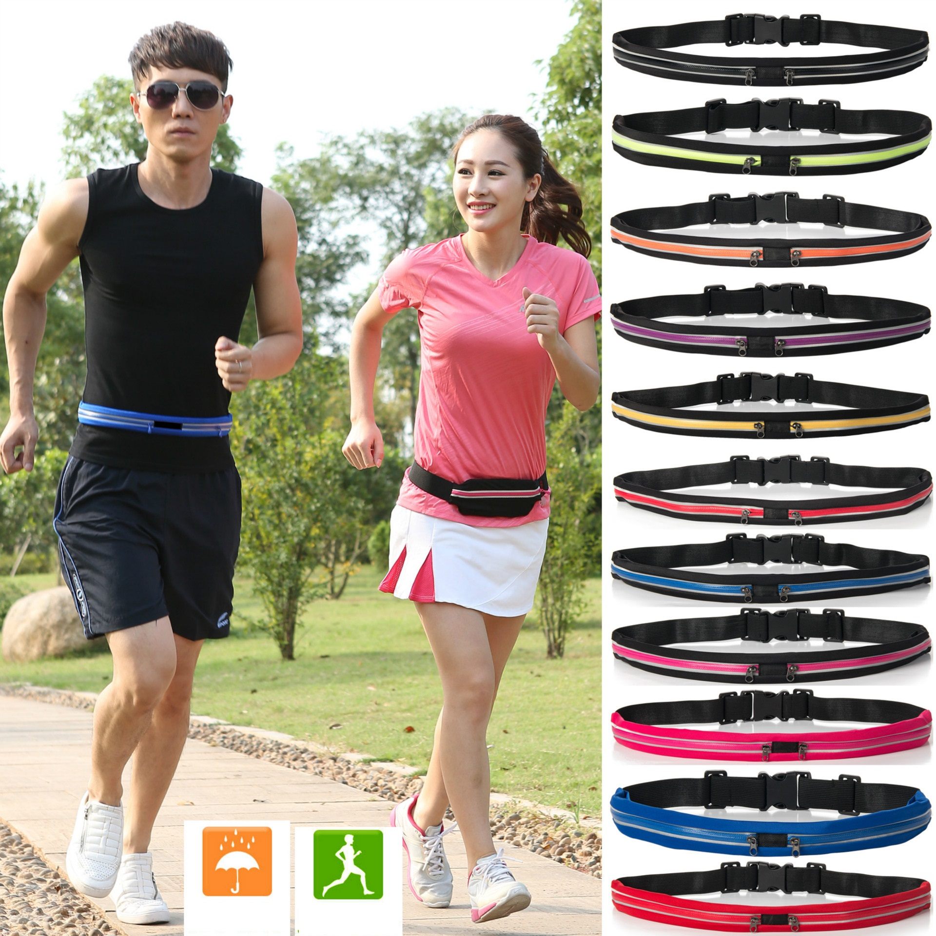 Outdoor Sports Pockets, Fitness, Running, Riding Belts, Sweat-proof Mobile Phone Invisible Large-capacity Pockets