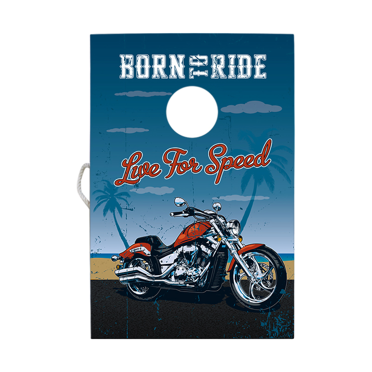 Cornhole Boards Motorcycle Set with 8 Cornhole Bags（ban sale on Amazon ）