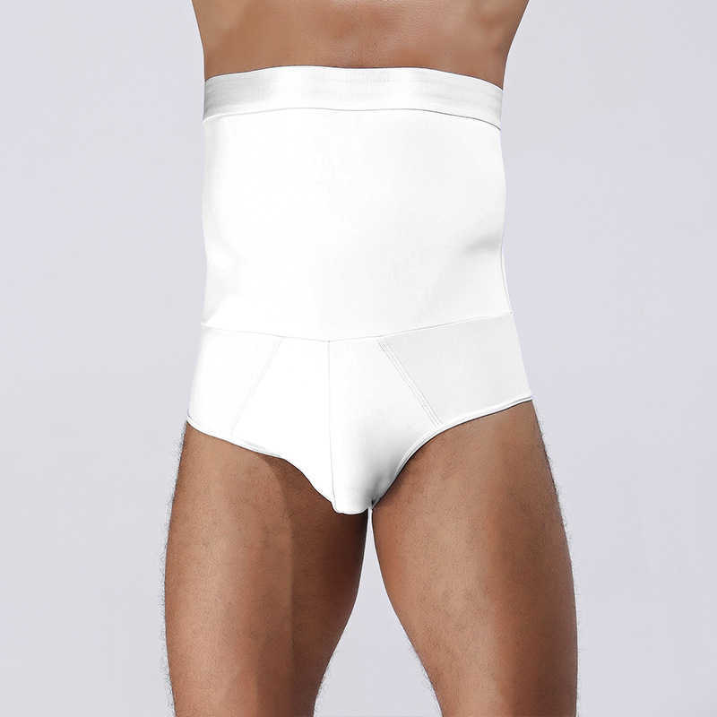 High-waisted triangle belly shaping men's underwear
