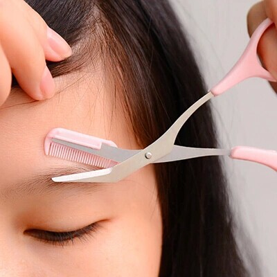 Novice Eyebrow Trimming Scissors Makeup Artifact With Comb