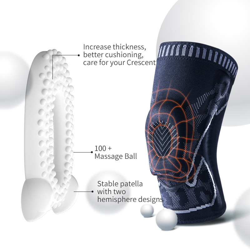 TMT Knitted Silicone Anti-collision Sports Knee Pads