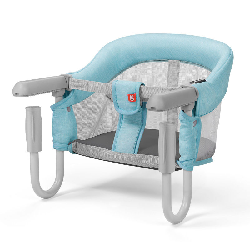 Portable Foldable Baby Highchair Safety Belt Infant Feeding Chair Booster Seat Harness Dinner Lunch Washable Hook-on Chair
