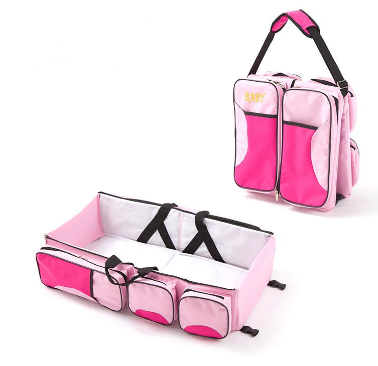 Portable Travel Folding Baby Bed Bag Multi-function Mummy Bag Mommy Bed Bag