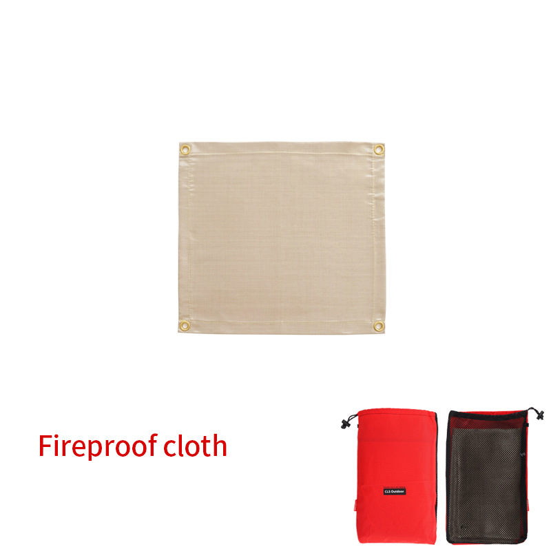 Outdoor Camping Fireproof Cloth Picnic Barbecue Heat Insulation Pad Flame Retardant High Temperature Fire Blanket Glass Fiber Flame Retardant Cloth