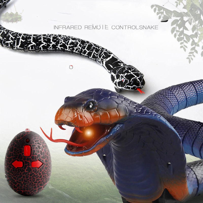 Novelty Goods Tricky Toys Remote Control Rattlesnake Animal Infrared Simulation Cobra Funny Electric Explosion