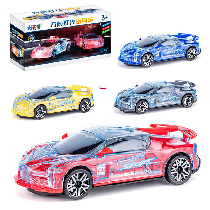 Children's Electric Universal Transparent Police Car Toy