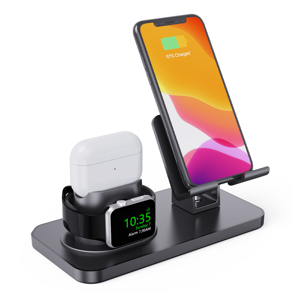 Three-in-one Multi-function Wireless Charging Stand Is Suitable For Apple Mobile Phone Watch