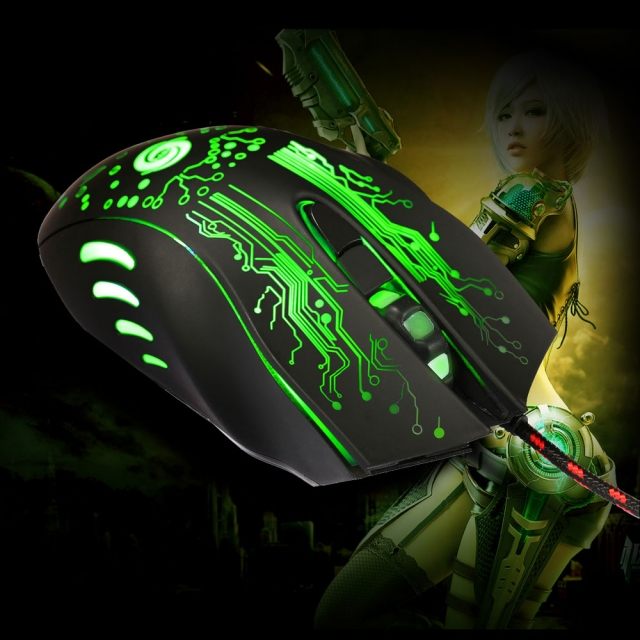 LED Wired Gaming Mouse USB Computer Mouse 5500DPI Optical Mouse 6 Buttons
